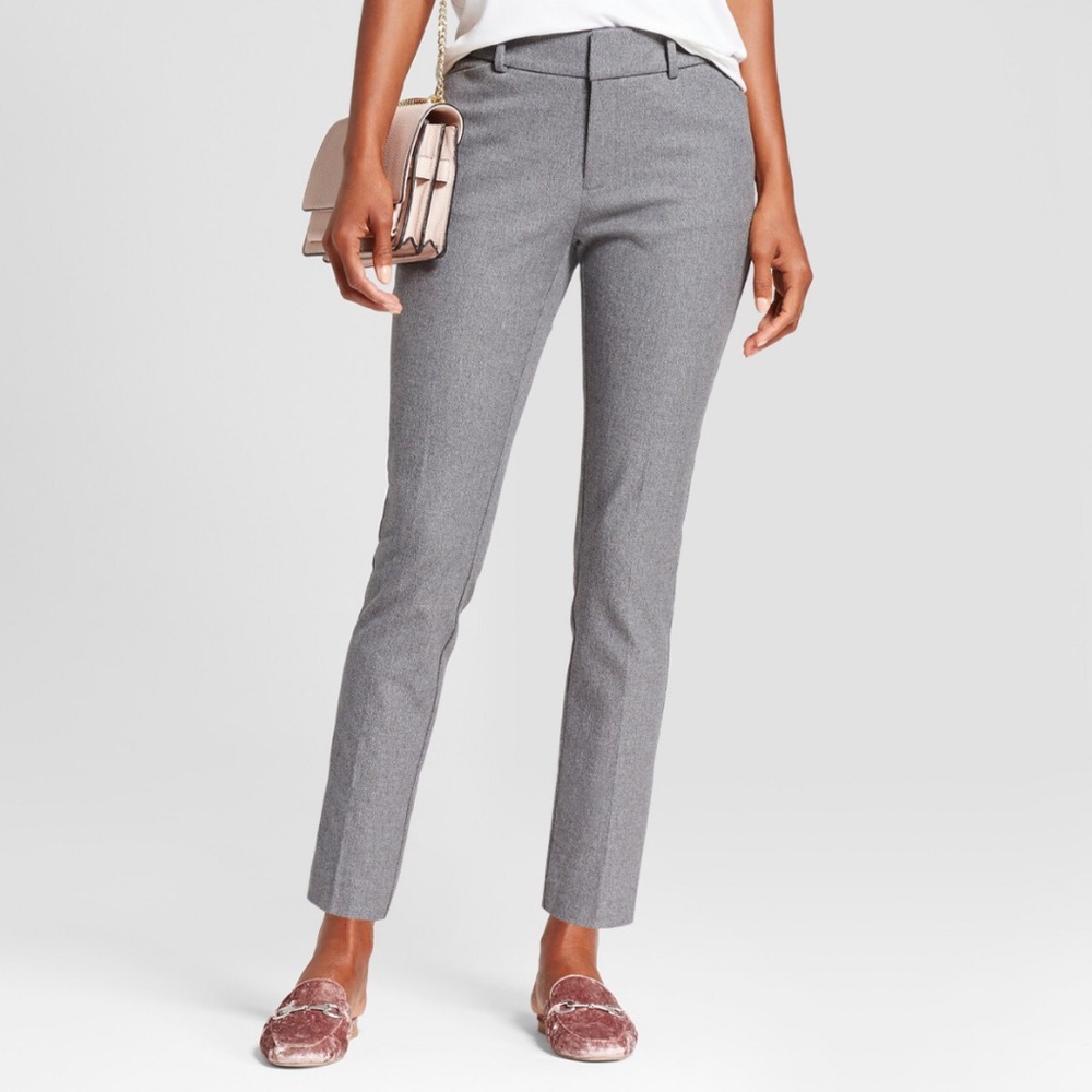 Grey Gray Skinny Ankle Dress Pants Size 4